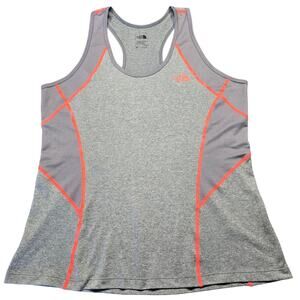 The North Face Gray Heather Tank Classic Sporty Racerback Flash Dry Women Size L